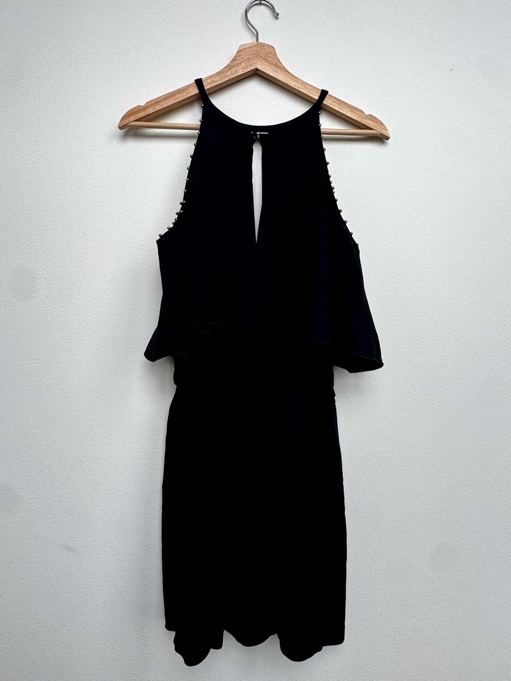 Rachel Zoe Black Bare Shoulder Jumpsuit with Pockets